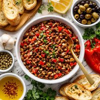 Roasted Red Pepper and Mushroom Tapenade