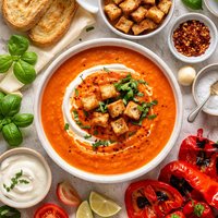Roasted Red Pepper Bisque Soup