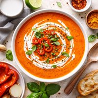 Roasted Red Pepper Coconut Soup