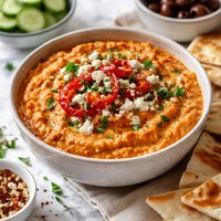 Roasted Red Pepper Feta and White Bean Dip