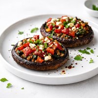 Roasted Red Pepper Portabella Mushrooms