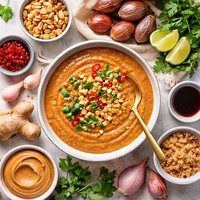 Roasted Shallot Peanut Sauce