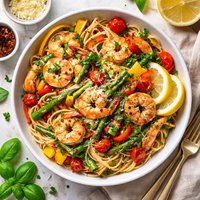 Roasted Shrimp N Vegetable Pasta