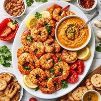 Roasted Shrimp with Romesco Sauce