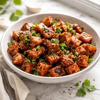 Roasted Spicy Asian Sweet Potatoes