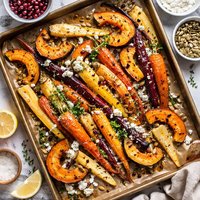Roasted Squash Parsnips Carrots