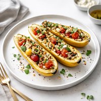 Roasted Summer Squash Boats