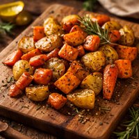 Roasted Sweet Potatoes Potatoes and Carrots