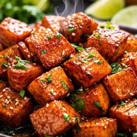 Roasted Sweet Potatoes with Honey Lime Glaze