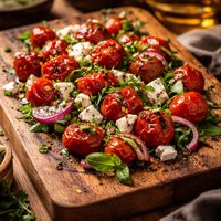 Roasted Tomato Herb and Feta Salad