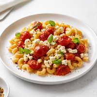 Roasted Tomato Macaroni and Goat Cheese