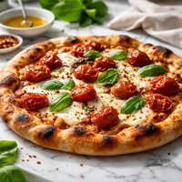 Roasted Tomato Margherita Pizza Style