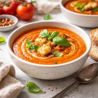Roasted Tomato Soup with Basil