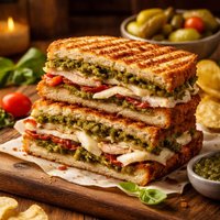 Roasted Turkey Pesto Panini