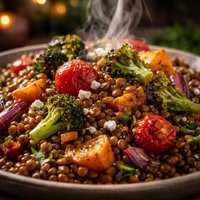 Roasted Vegetable Lentil Salad
