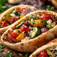 Roasted Vegetable Pitas