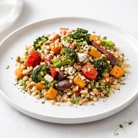 Roasted Veggies Barley Salad