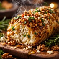 Robust Cheddar Feta and Walnut Cheese Log