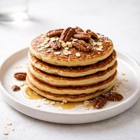 Rolled Oats and Pecan Pancakes