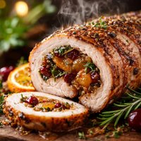 Rolled Pork Loin with Fruit and Herbs
