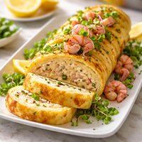Rolled Souffle with Shrimp Filling