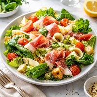 Romaine Salad with Provolone and Prosciutto