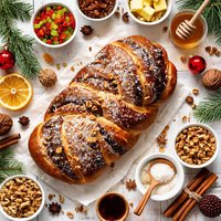 Romanian Cozonac or Colac a Christmas Bread