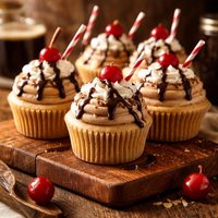 Root Beer Float Cupcakes