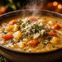 Root Soup W Blue Cheese