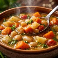 Root Vegetable and Bean Soup