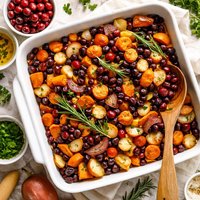 Root Vegetable and Cranberry Bake