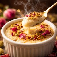 Rose Water and Cardamom Custard