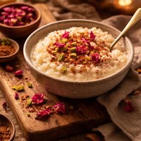 Rose Water Rice Pudding