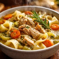 Rosemary Chicken Noodle Soup