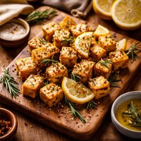 Rosemary Lemon Baked Tofu