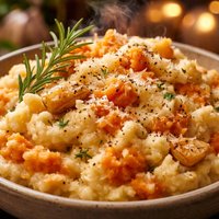 Rosemary Mashed Potatoes and Yams with Garlic and Parmesan