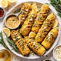 Rosemary Mustard Grilled Corn