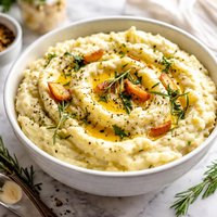 Rosemary Roasted Garlic Cheese Mashed Potatoes