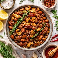 Rosemary Thyme and Chilli Spiced Nuts