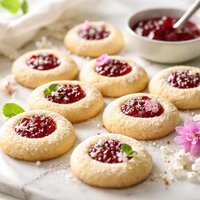 Rosenmunnar Swedish Thumbprint Cookies