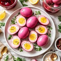 Rosy Pickled Eggs