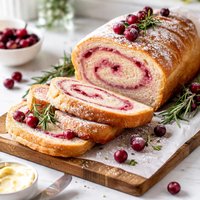 Rosy Swirl Cranberry Bread