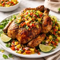 Rotisserie Chicken with Fire Ice Salsa