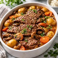 Round Steak Crock Pot Casserole
