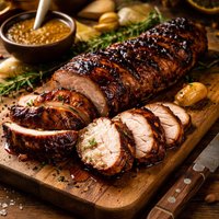 Rubbed Glazed Grilled Pork Tenderloin