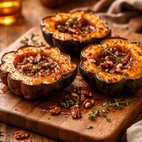Rum Glazed Acorn Squash
