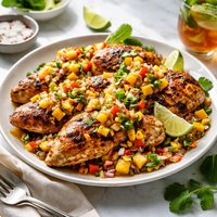 Rum Marinated Chicken with Tropical Salsa