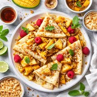 Rum Marinated Mango Crepes