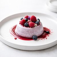 Russian Blueberry and Raspberry Pudding