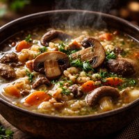 Russian Mushroom and Barley Soup